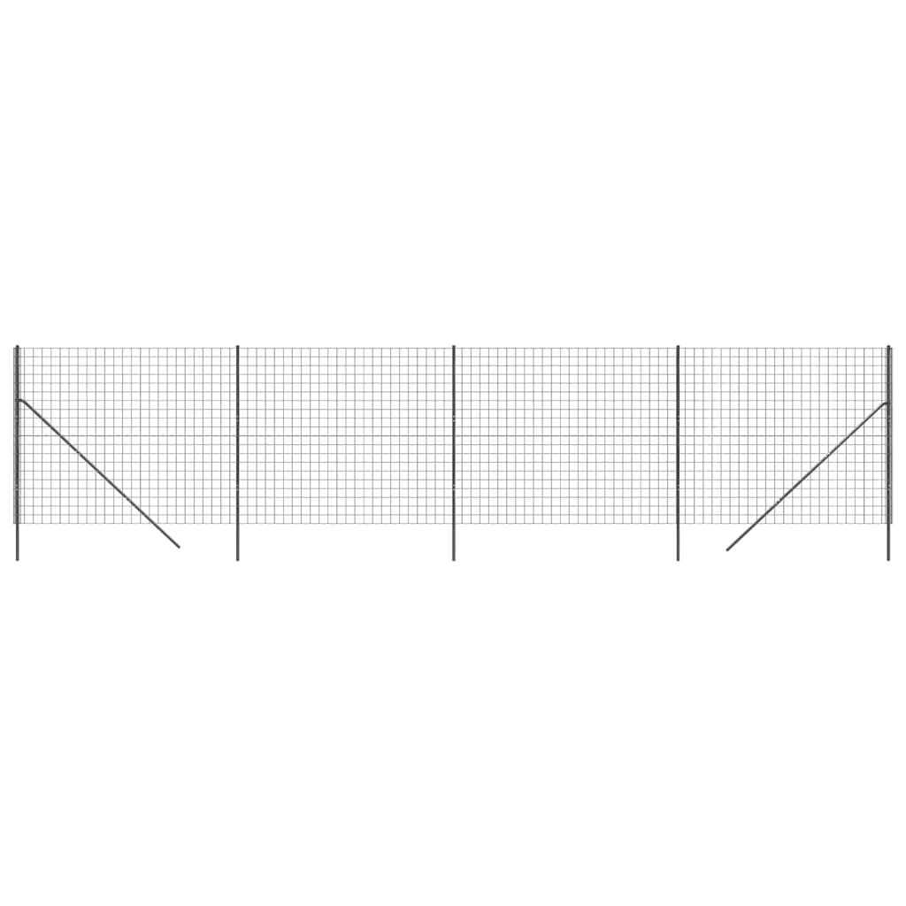 trådhegn 2,2x10 m galvaniseret stål antracitgrå