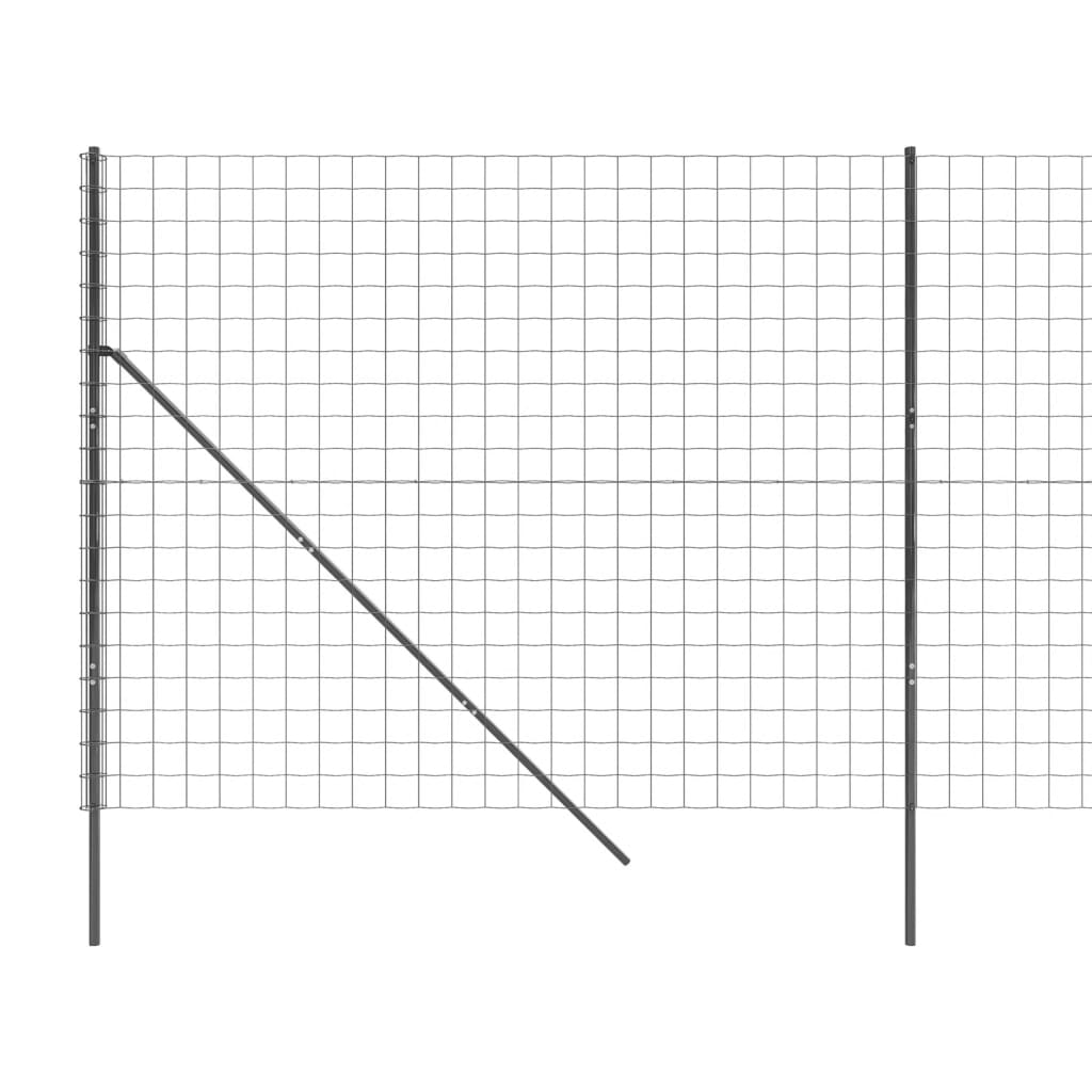 trådhegn 2,2x10 m galvaniseret stål antracitgrå