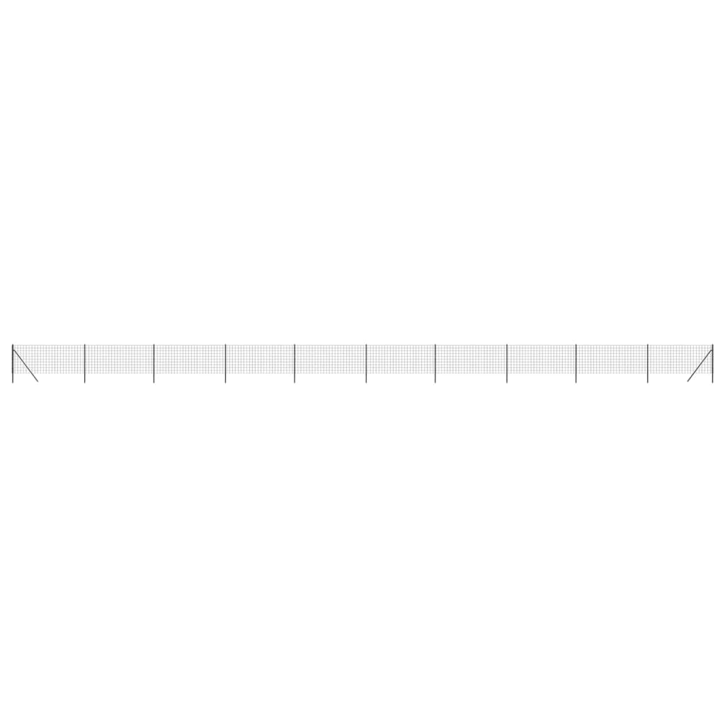 trådhegn 1,1x25 m galvaniseret stål antracitgrå