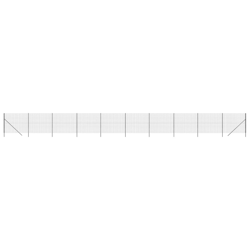 trådhegn 2x25 m galvaniseret stål antracitgrå