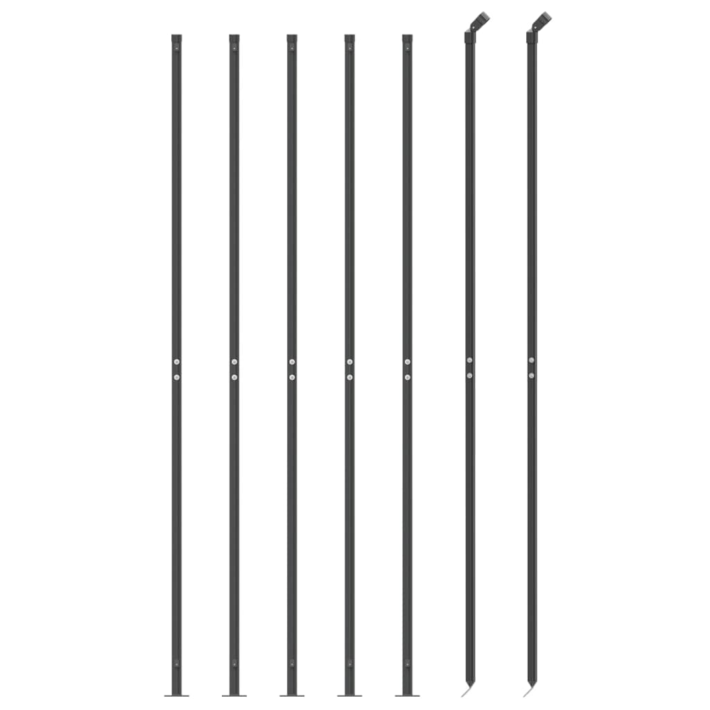 trådhegn med flange 1,4x10 m antracitgrå