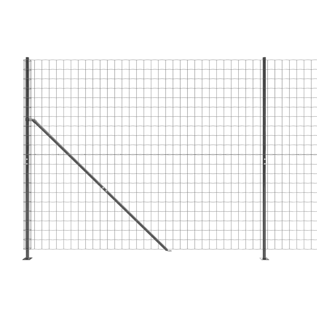 trådhegn med flange 1,4x10 m antracitgrå