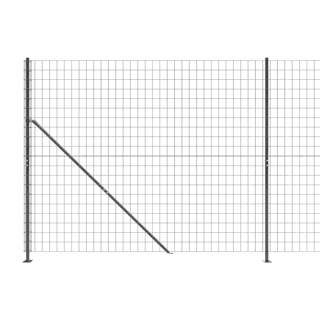 trådhegn med flange 2,2x10 m antracitgrå