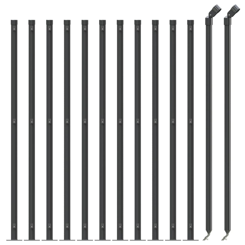 trådhegn med flange 1x25 m antracitgrå