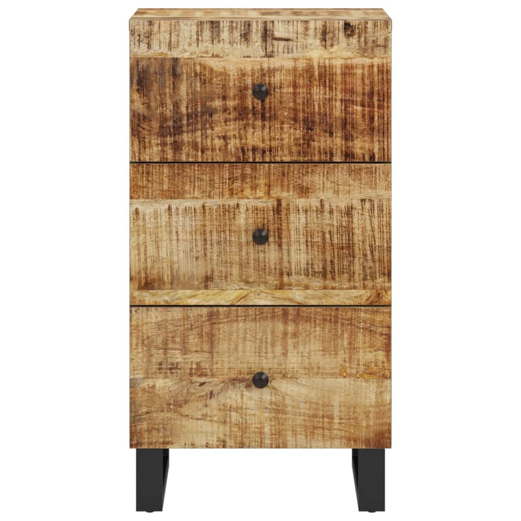 skænk med 3 skuffer 40x33,5x75 cm massivt mangotræ