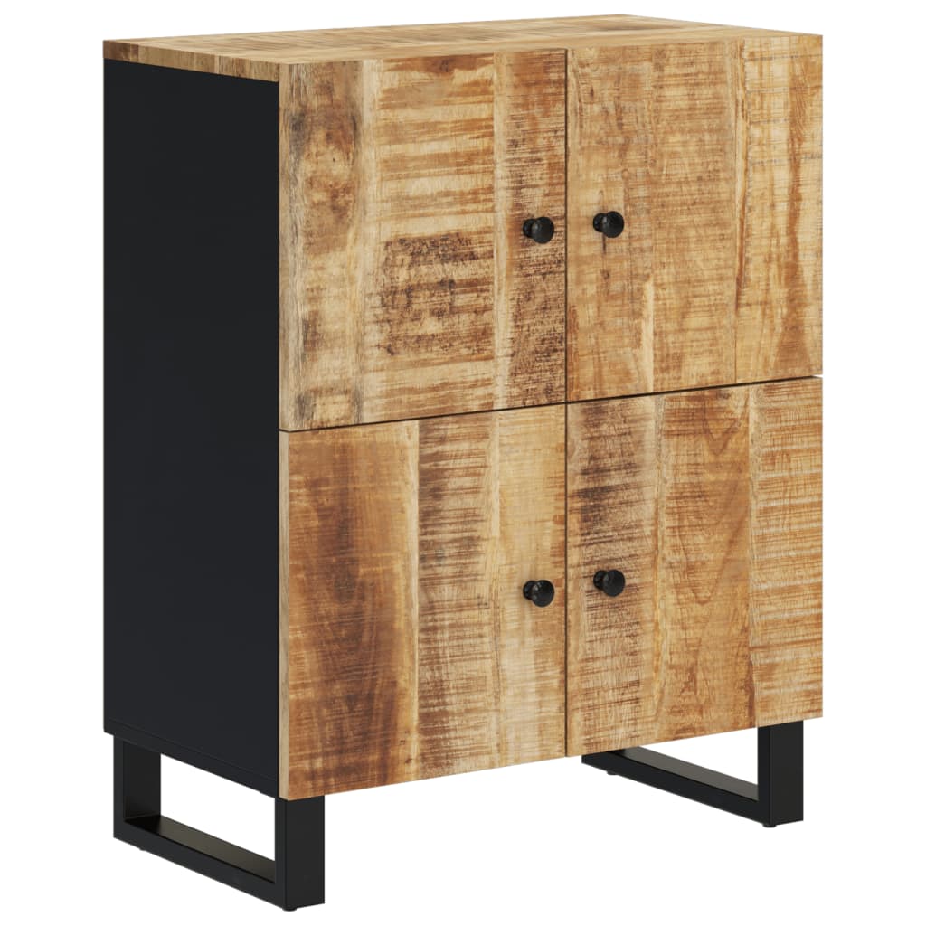 skænk med 4 låger 60x33x75 cm massivt mangotræ