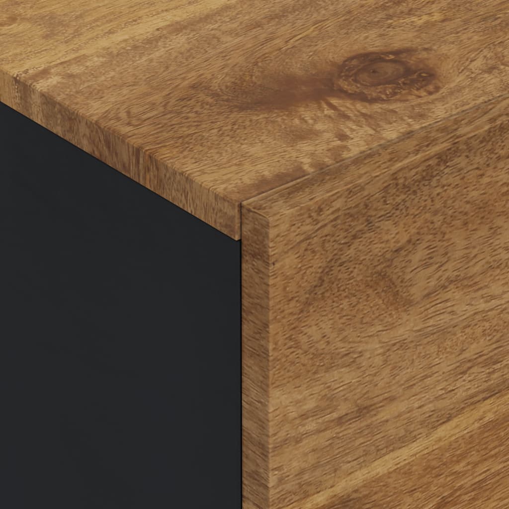 skab med 3 låger 40x33x110 cm massivt mangotræ og jern