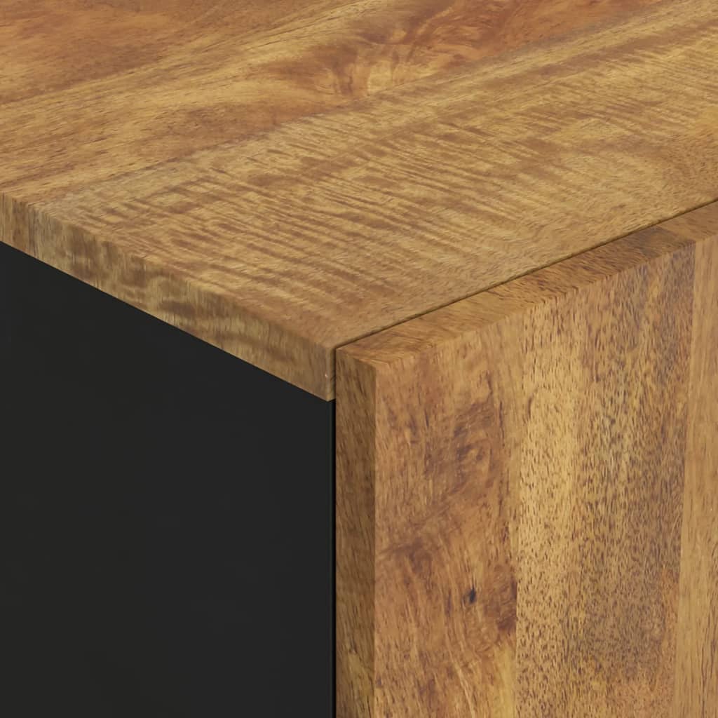 skab med skuffe 60x33x100 cm massivt mangotræ og jern