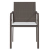 havestole med hynder 2 stk. 56x59x84 cm polyrattan brun