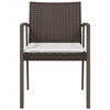 havestole med hynder 2 stk. 56,5x57x83 cm polyrattan brun