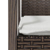 havestole med hynder 2 stk. 56,5x57x83 cm polyrattan brun