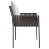 havestole med hynder 2 stk. 46x61x83 cm polyrattan brun