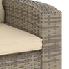 positionsstol med hynder polyrattan lysebrun