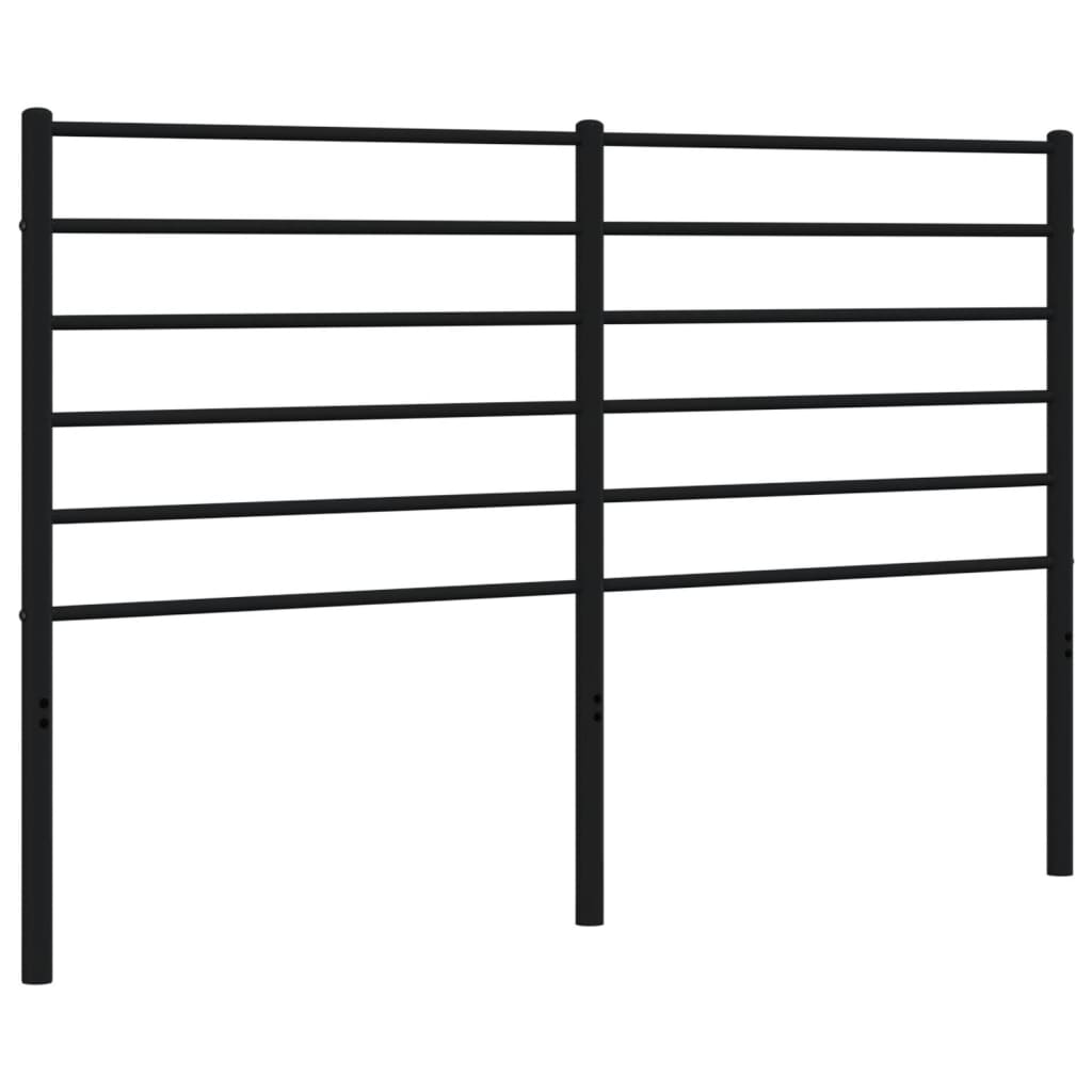 sengegavl 140 cm metal sort