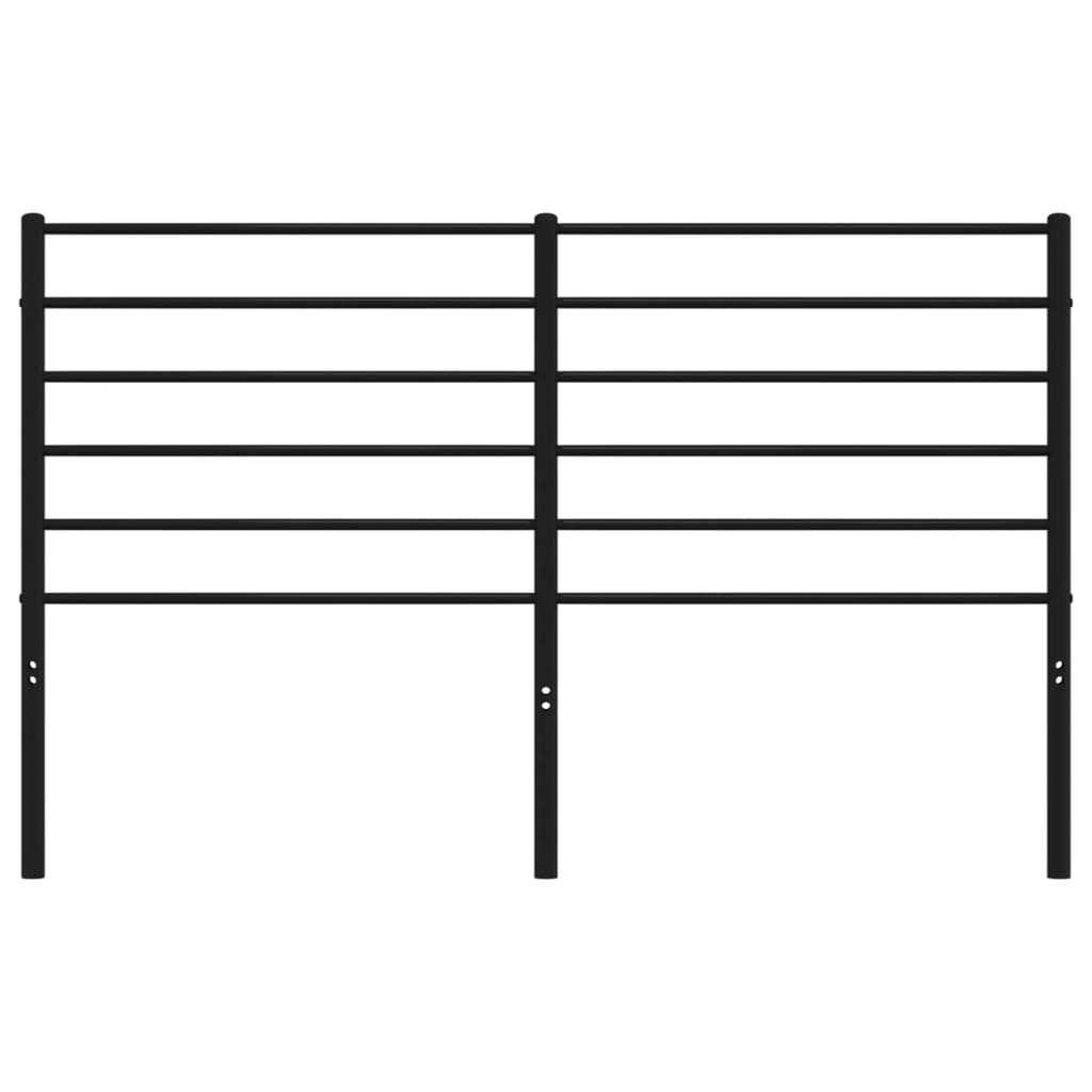 sengegavl 140 cm metal sort