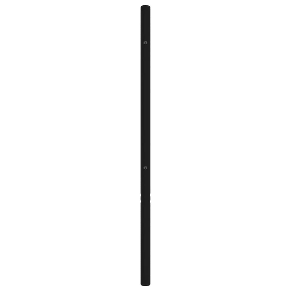 sengegavl 140 cm metal sort