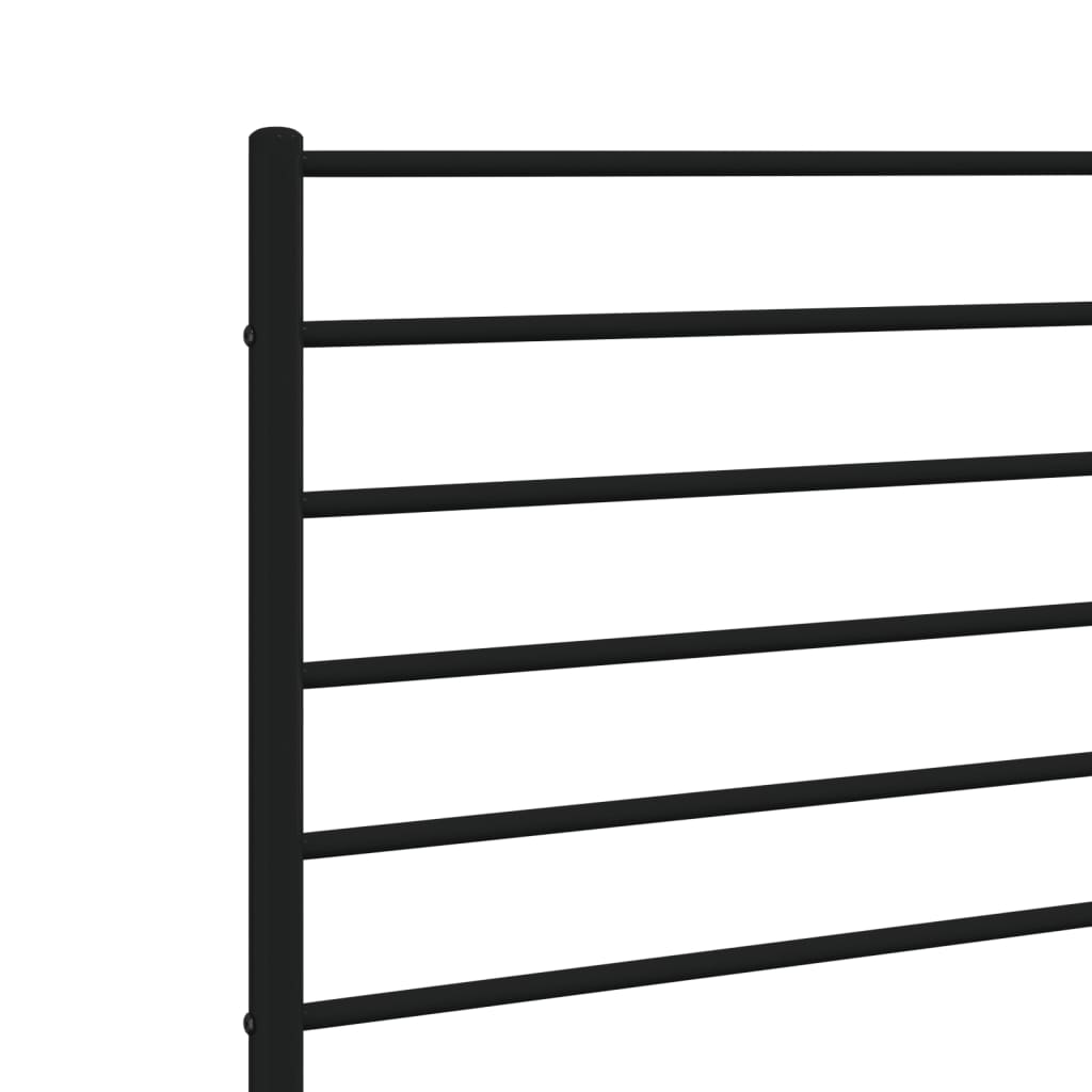 sengegavl 140 cm metal sort