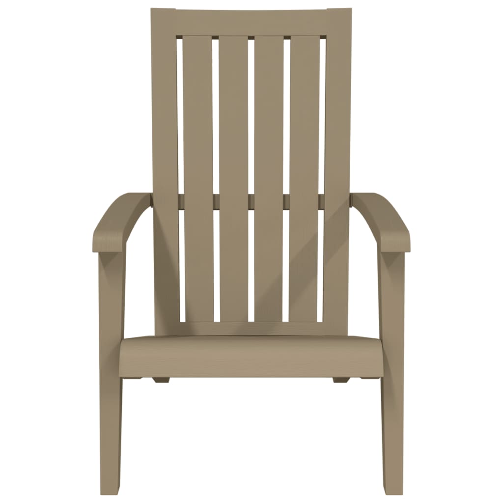 Adirondack-havestole 2 stk. polypropylen lysebrun