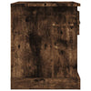 sengeborde 2 stk. 39x39x47,5 cm konstrueret træ røget eg