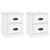 sengeborde 2 stk. 39x39x47,5 cm konstrueret træ hvid