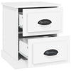 sengeborde 2 stk. 39x39x47,5 cm konstrueret træ hvid