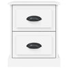 sengeborde 2 stk. 39x39x47,5 cm konstrueret træ hvid
