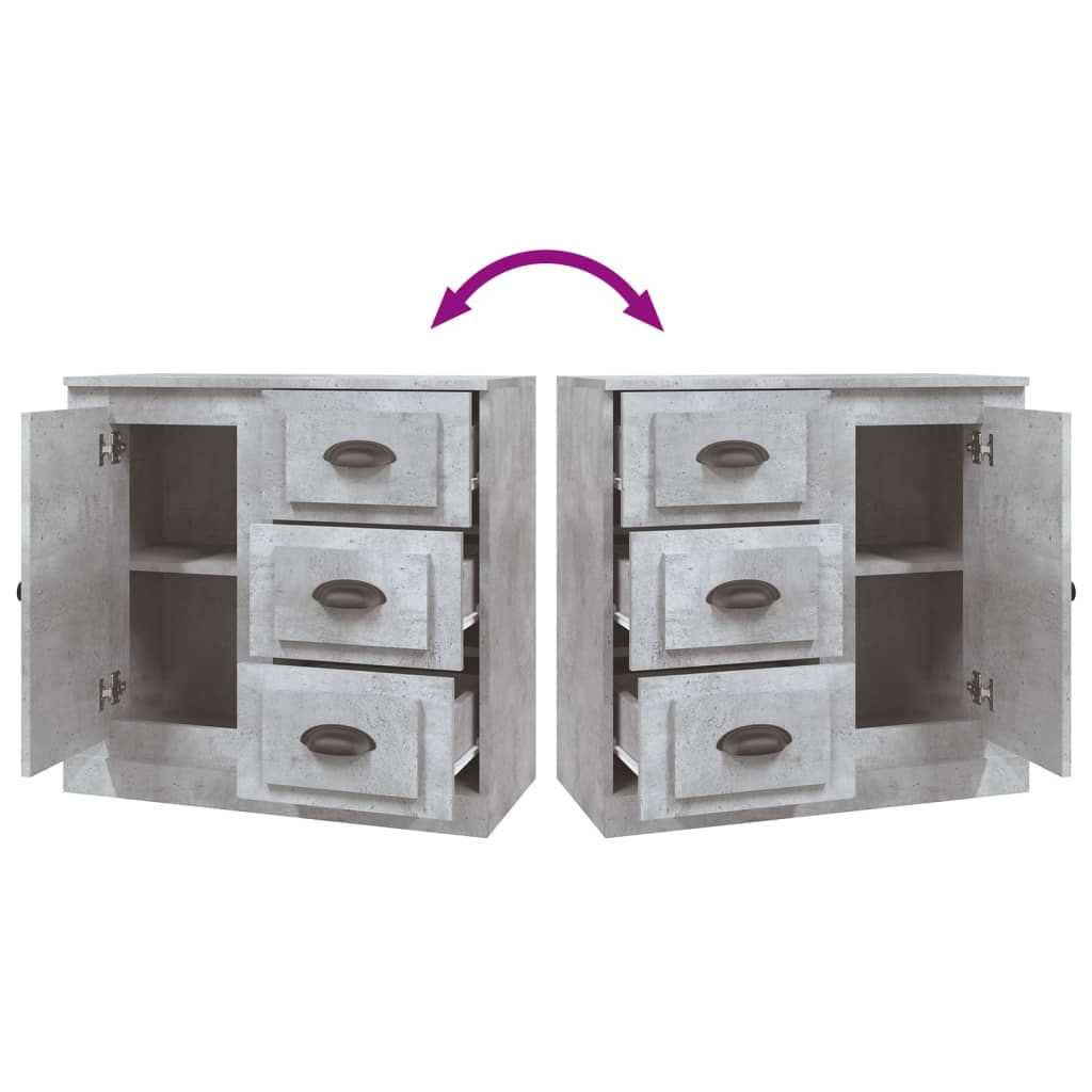 skænk 70x35,5x67,5 cm konstrueret træ betongrå