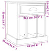 sengeborde 2 stk. 43x36x50 cm hvid
