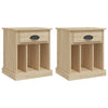 sengeborde 2 stk. 43x36x50 cm sonoma-eg