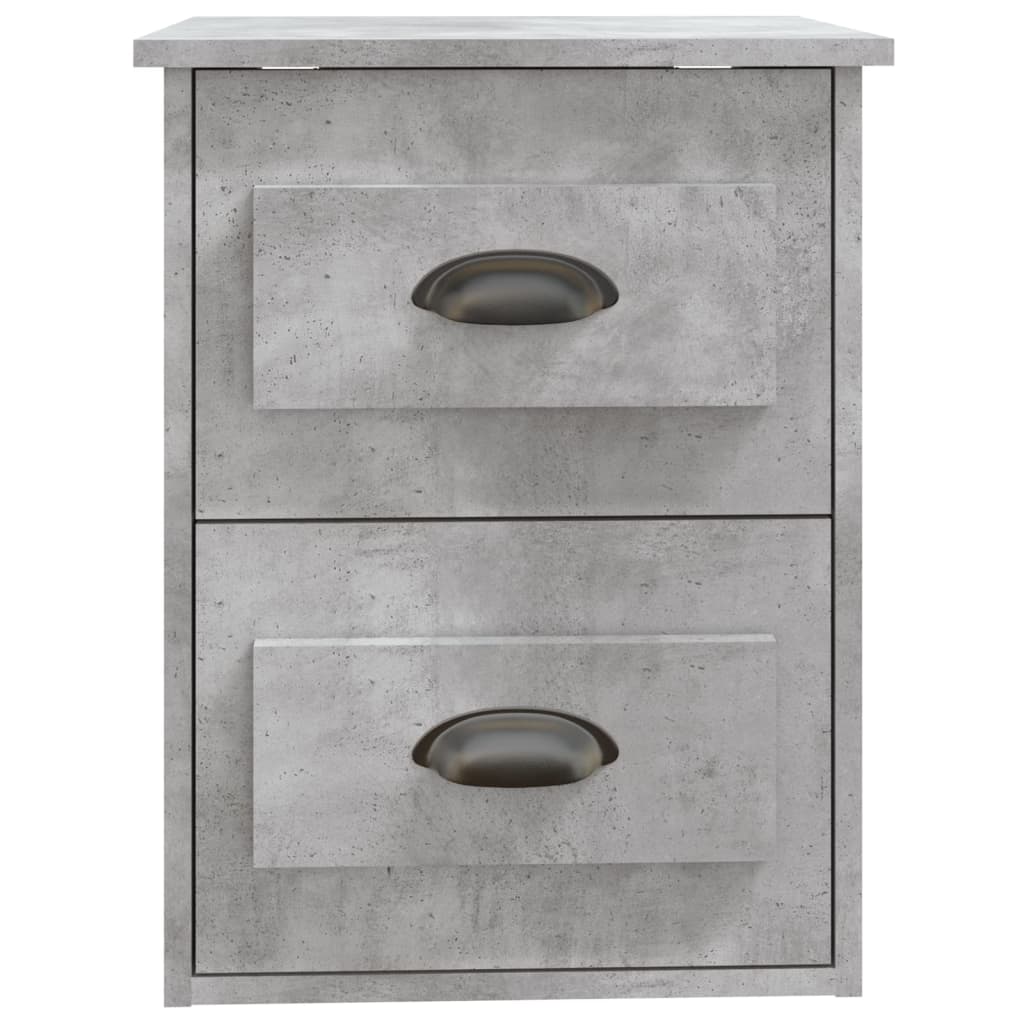 væghængte sengeborde 2 stk. 41,5x36x53 cm betongrå