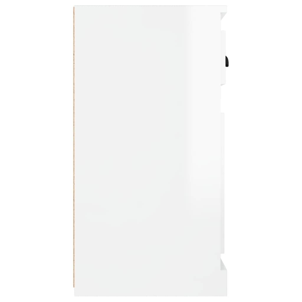 skænk 70x35,5x67,5 cm konstrueret træ hvid højglans