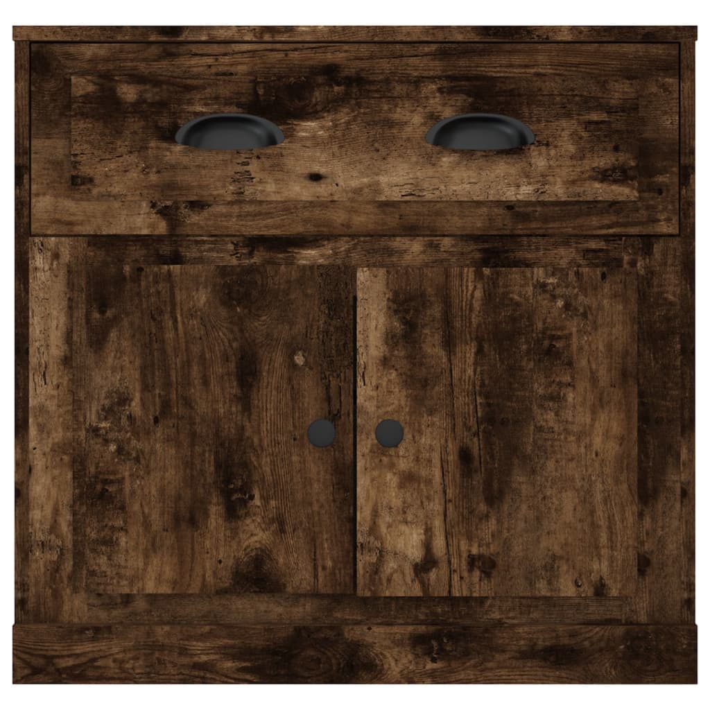 skænk 70x35,5x67,5 cm konstrueret træ røget egetræsfarve