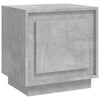 sengebord 44x35x45 cm konstrueret træ betongrå