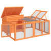 kaninbur 144x123x67,5 cm massivt fyrretræ brun