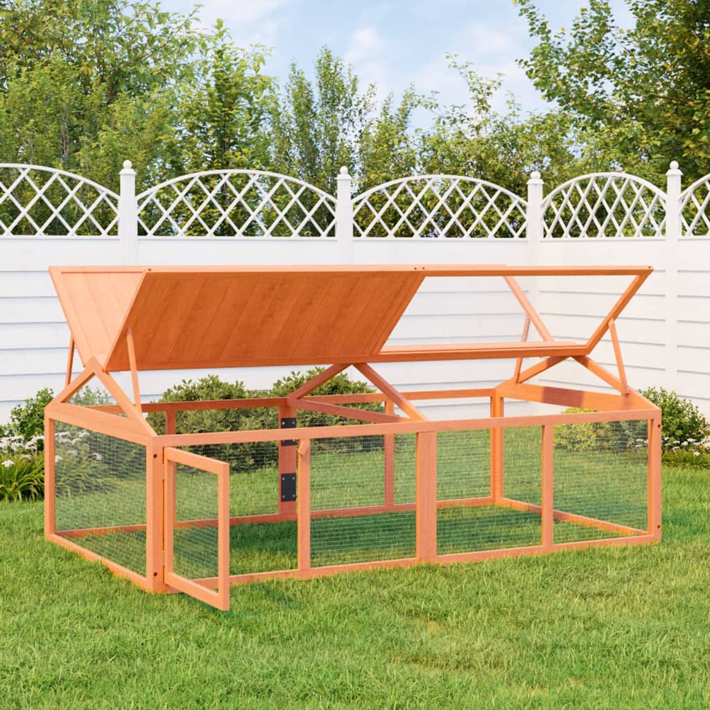 løbegård 200x112,5x74 cm massivt fyrretræ brun