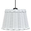 lampeskærm til loftlampe Ø30x20 cm flet hvid