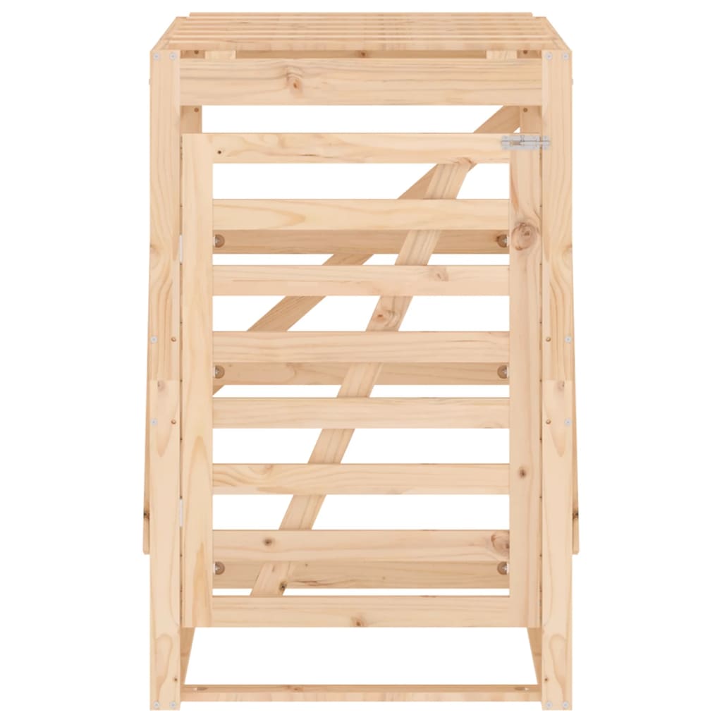 skraldespandsskjuler 84x90x128,5 cm massivt fyrretræ