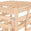 skraldespandsskjuler 84x90x128,5 cm massivt fyrretræ