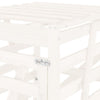 skraldespandsskjuler 84x90x128,5 cm massivt fyrretræ hvid