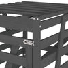 skraldespandsskjuler 84x90x128,5 cm massivt fyrretræ grå