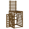 skraldespandsskjuler 84x90x128,5 cm massivt fyrretræ brun