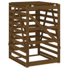 skraldespandsskjuler 84x90x128,5 cm massivt fyrretræ brun