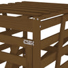 skraldespandsskjuler 84x90x128,5 cm massivt fyrretræ brun