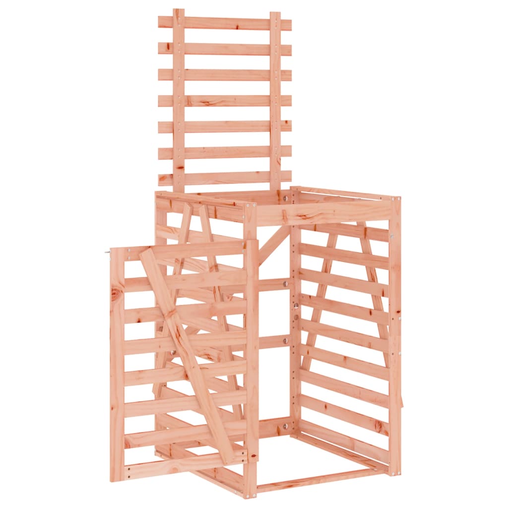 skraldespandsskjuler 84x90x128,5 cm massivt douglasgran