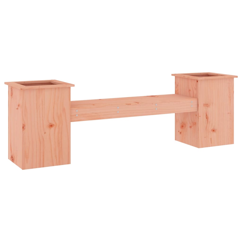 bænk med plantekasser 184,5x39,5x56,5 cm massivt douglasgran