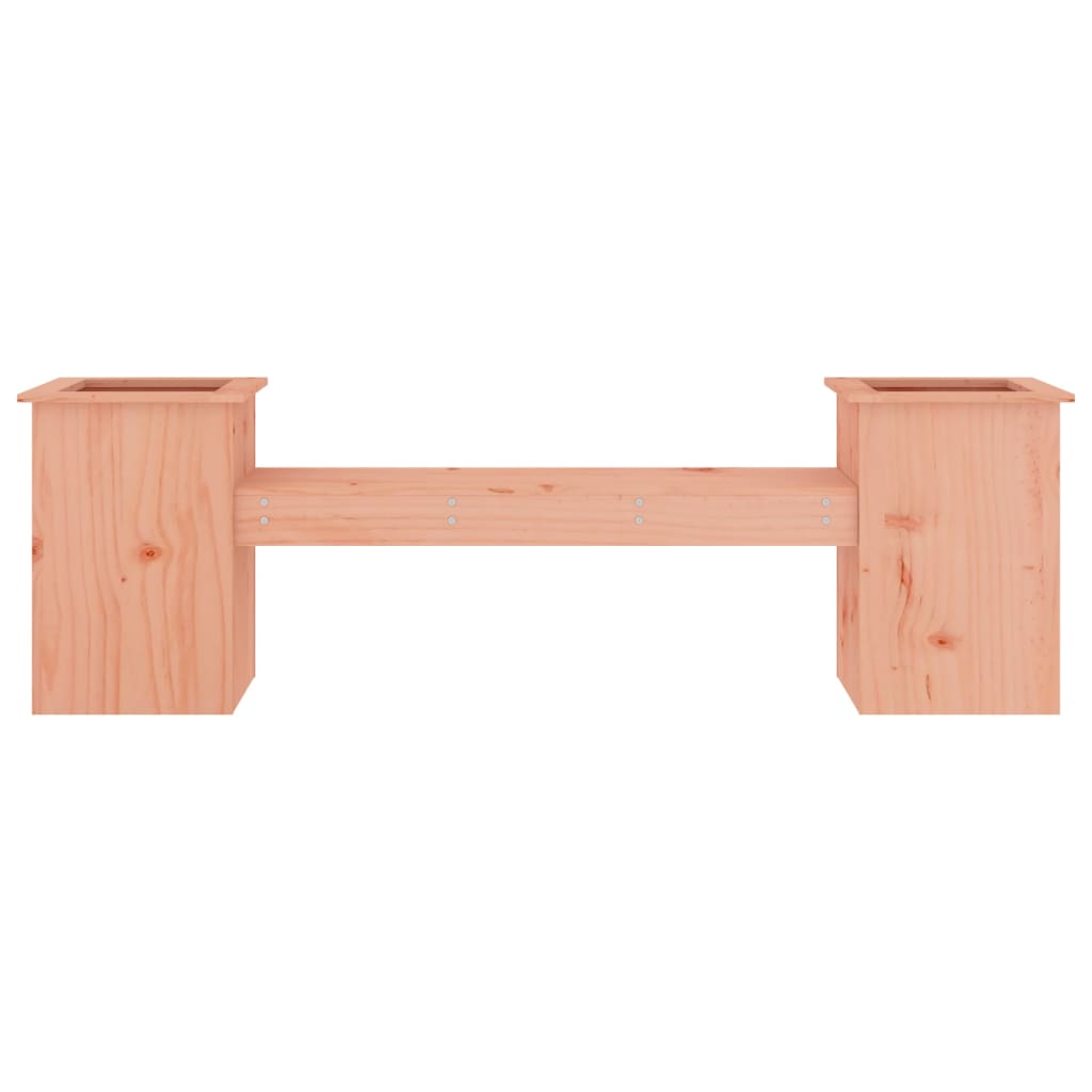 bænk med plantekasser 184,5x39,5x56,5 cm massivt douglasgran
