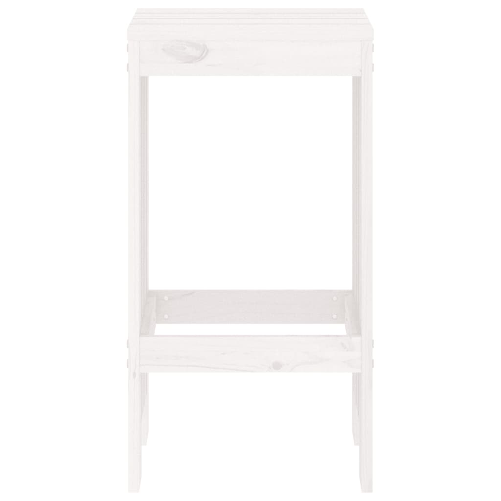 barstole 2 stk. 40x36x75 cm massivt fyrretræ hvid