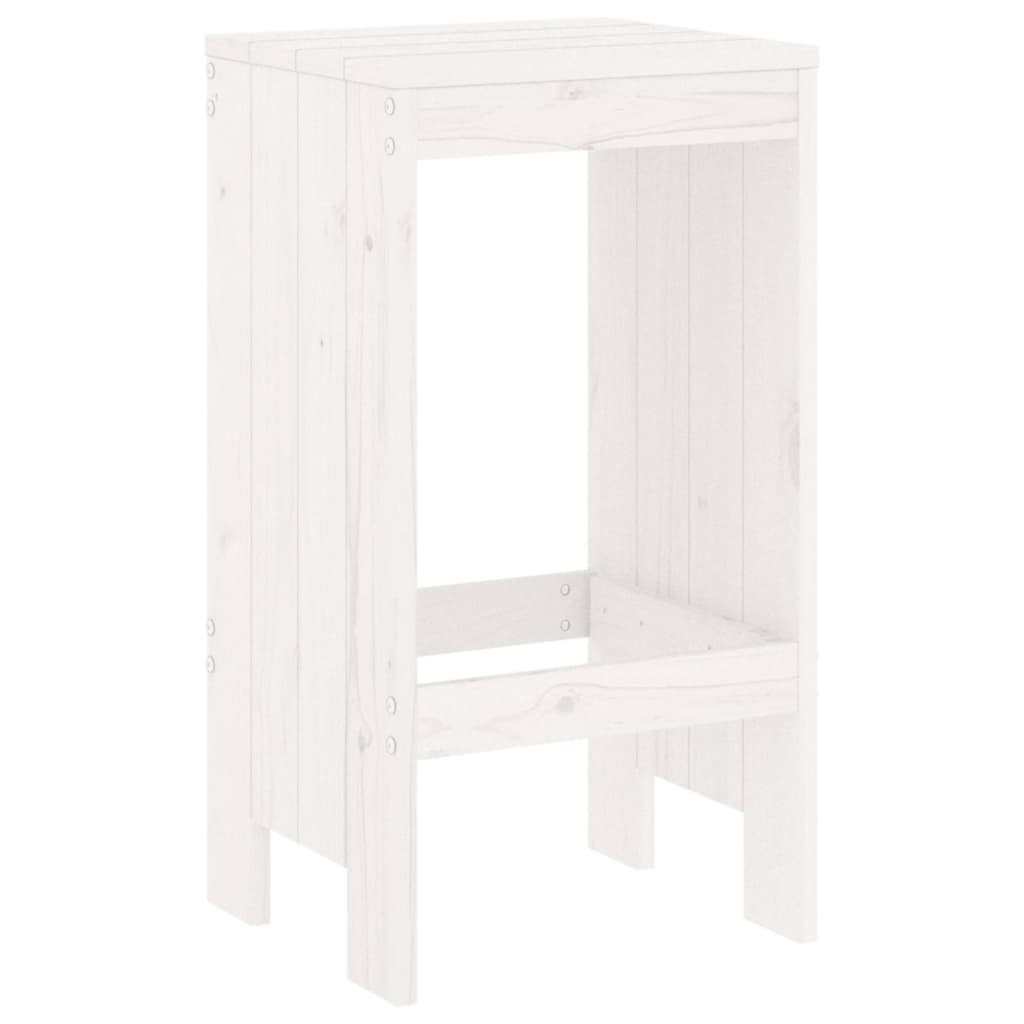 barstole 2 stk. 40x36x75 cm massivt fyrretræ hvid