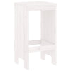 barstole 2 stk. 40x36x75 cm massivt fyrretræ hvid