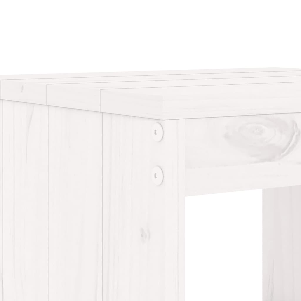 barstole 2 stk. 40x36x75 cm massivt fyrretræ hvid